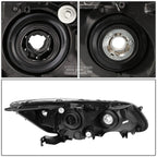 Pair of Chrome Housing Amber Corner Projector Headlights for Honda Accord (2013–2015)