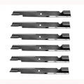 Set of 6 Notched Mower Blades for Exmark Lazer Z Advantage 72" (103-6384)