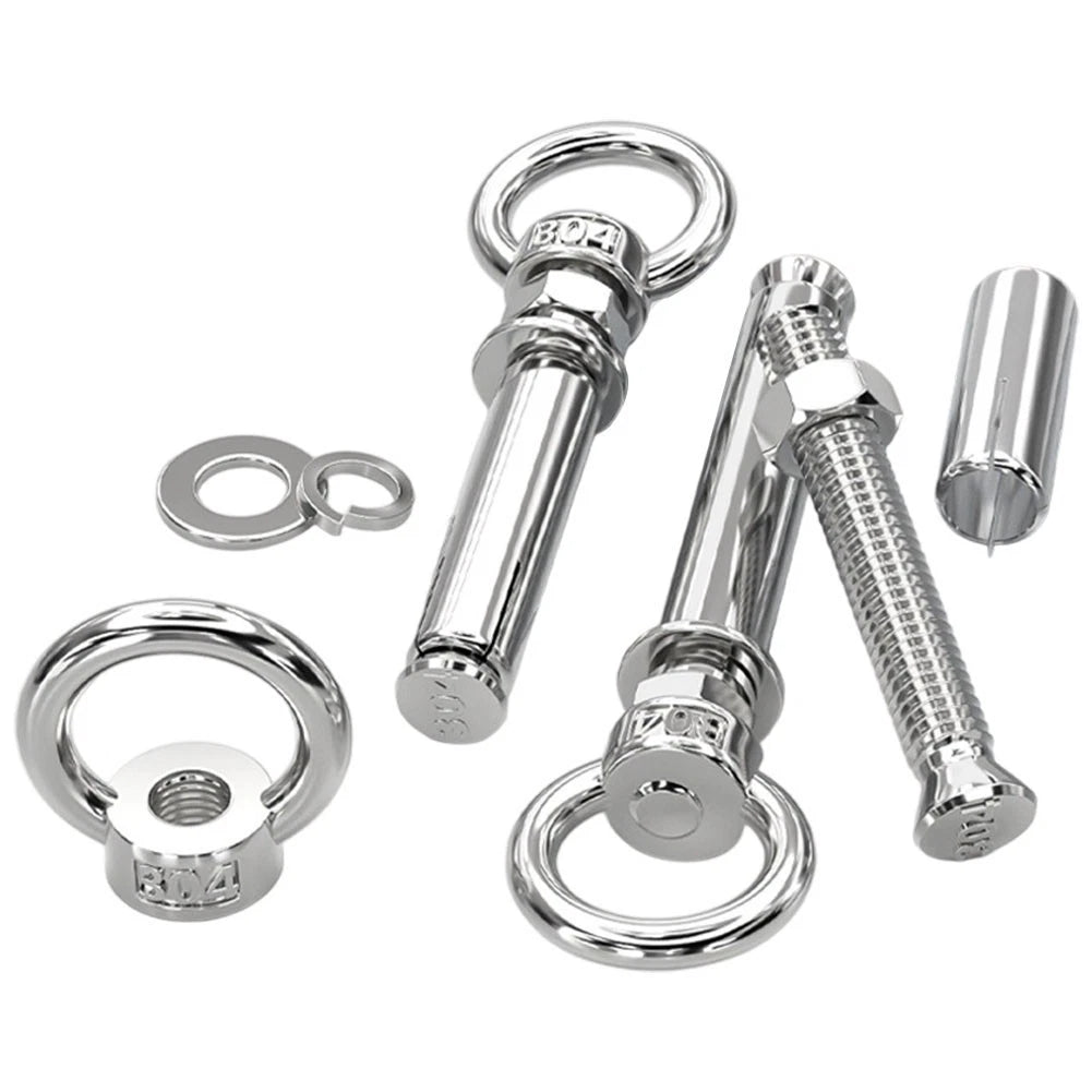 Set of 4 Expansion Bolts and Eye Screws for Walls 6810mm