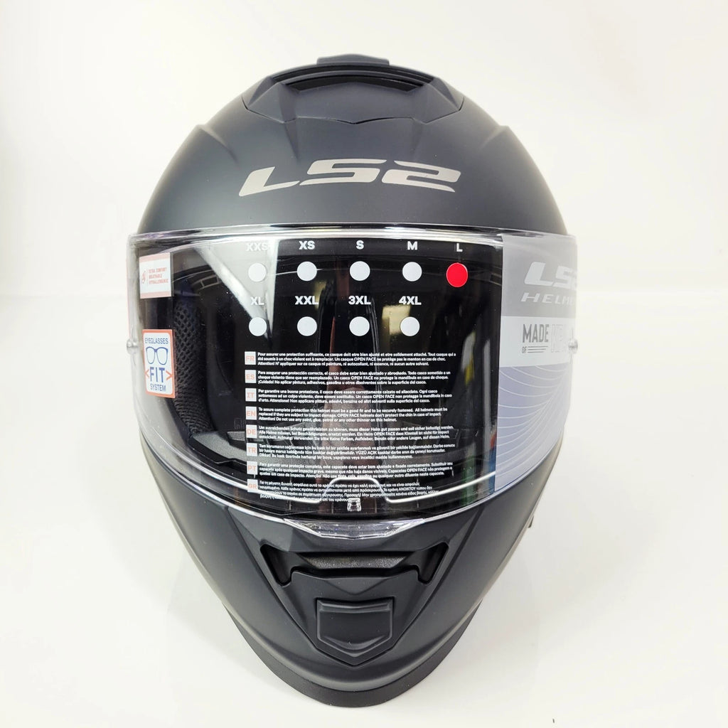 LS2 Matte Black Assault Full Face Helmet 2XL (800-1016)