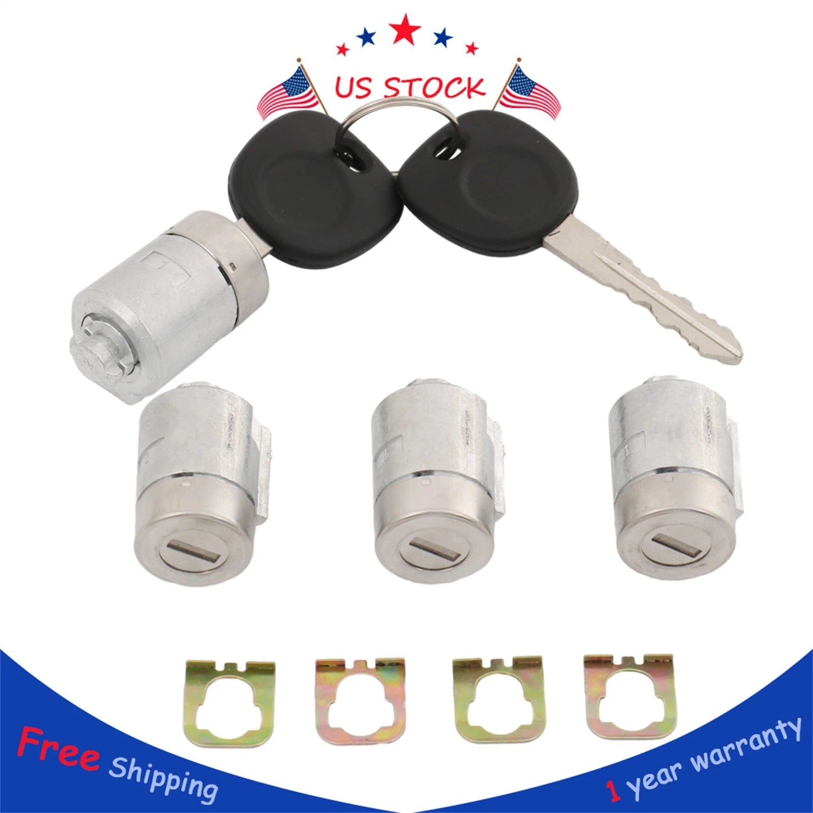 Door Lock Cylinders with Keys for Chevy GMC Express Savana (2001–2007)