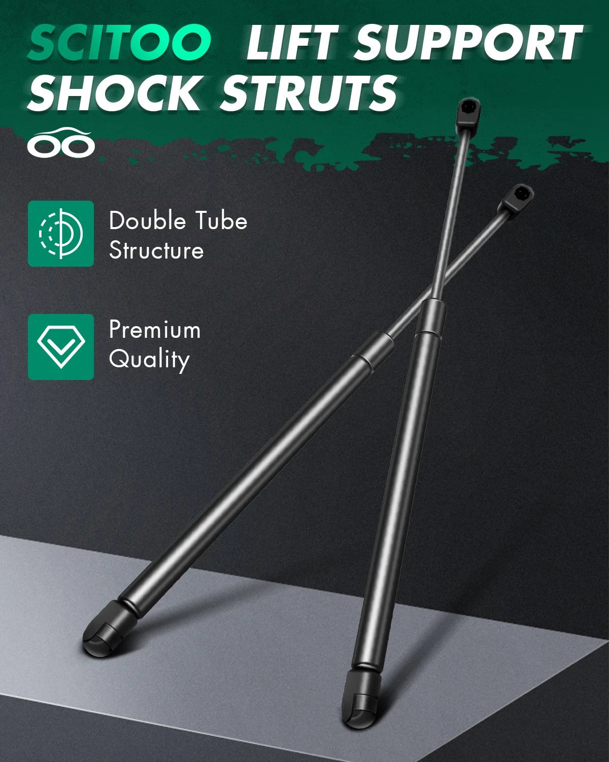 2X Rear Tailgate Hatch Lift Support Strut for Jeep Patriot (2007–2016)