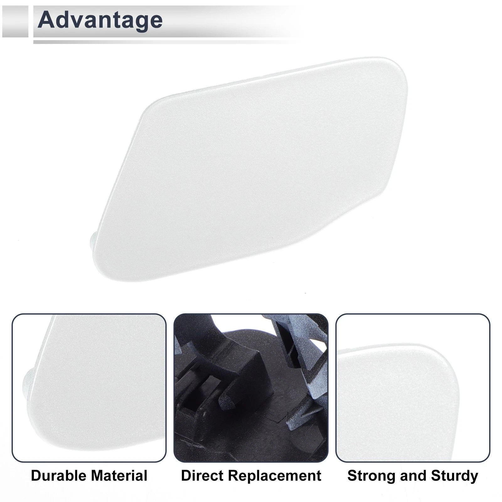 Headlight Washer Nozzle Cover Cap for BMW X3 (2011–2017) - White
