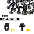 Set of 20 Body Bolts & U-nut Clips for Toyota