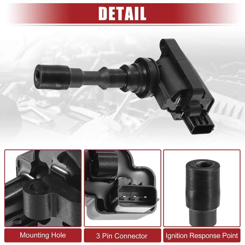 3X Ignition Coil for Kia Sedona (2002–2005) No. 2730039050 Black
