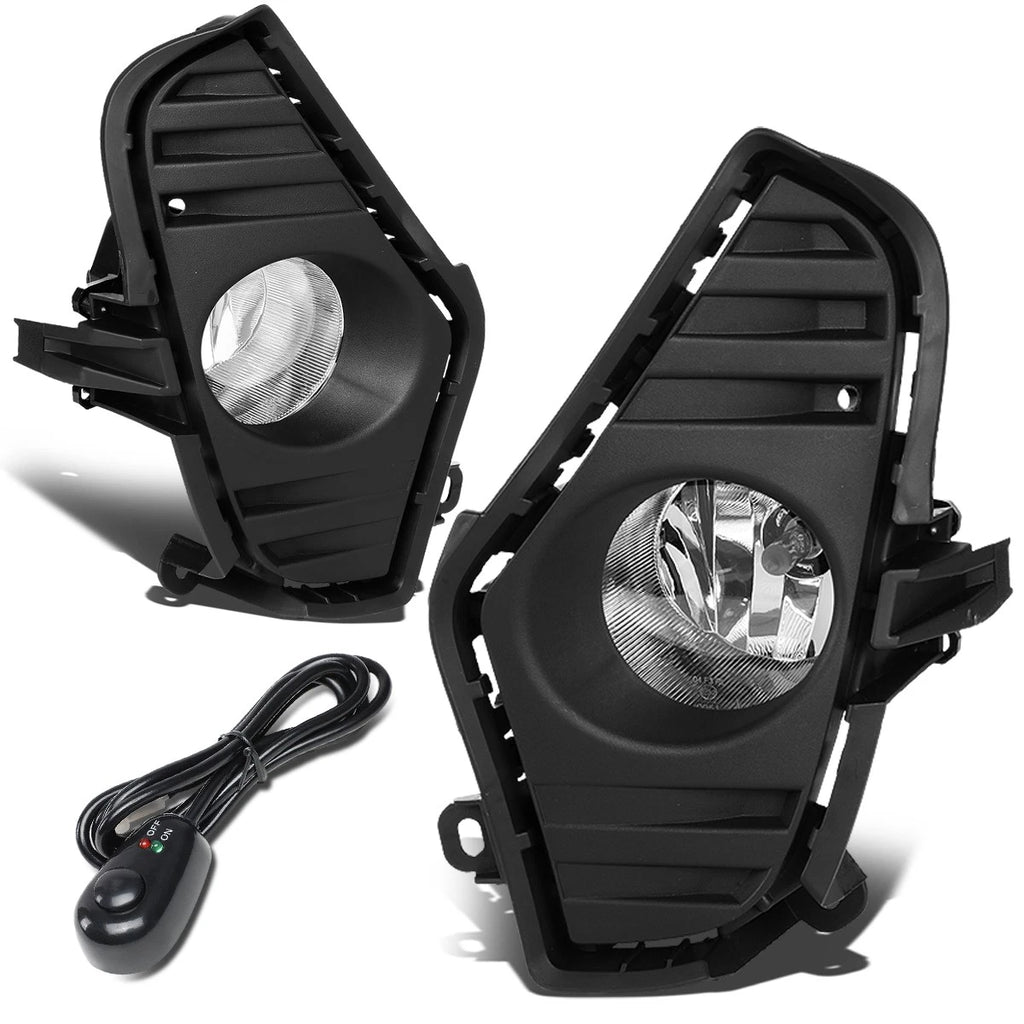 Clear Fog Light Bumper Lamps w/Bezel & Switch for Toyota RAV4 (2019–2020)
