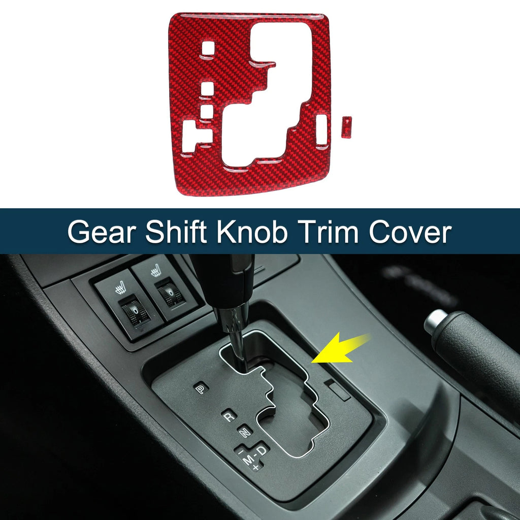 ABS Gear Shift Knob Cover Decal for Mazda 3 Axela (2010–2013) Red