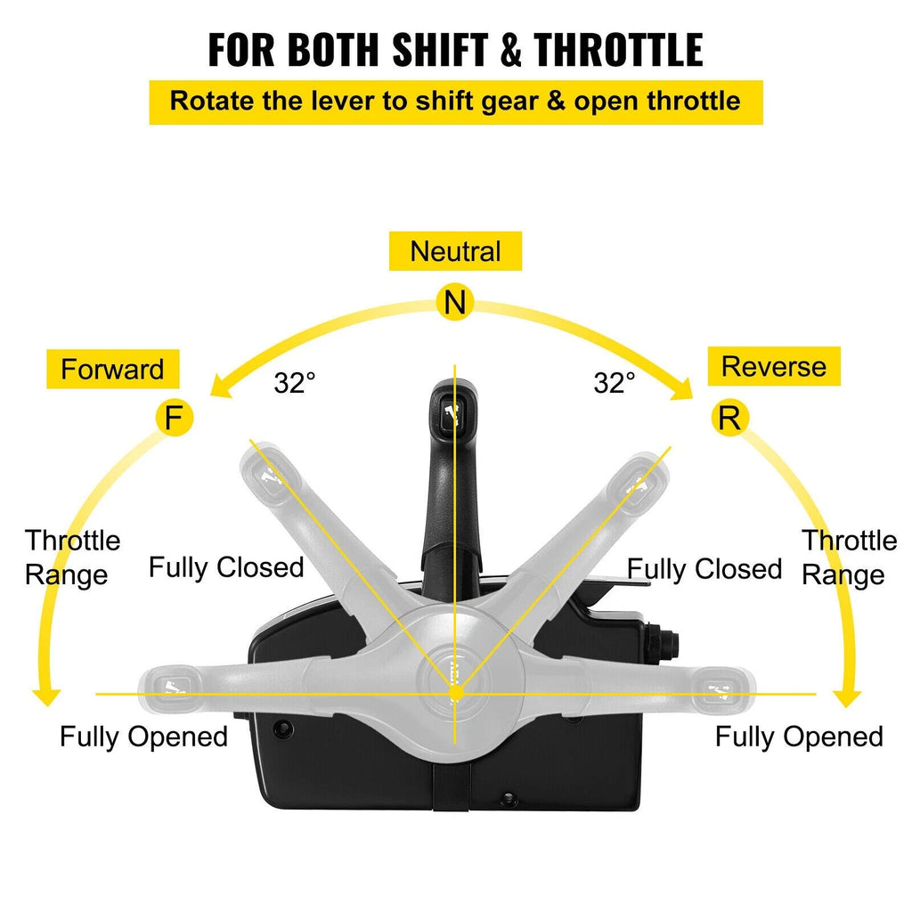 Side Mount Trim & Tilt Remote Control Box for Mercury Outboard (881170A15)