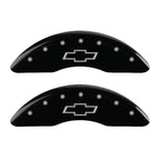 Black Caliper Covers Engraved Bowtie for 2020–2024 Chevy Silverado 3500 HD