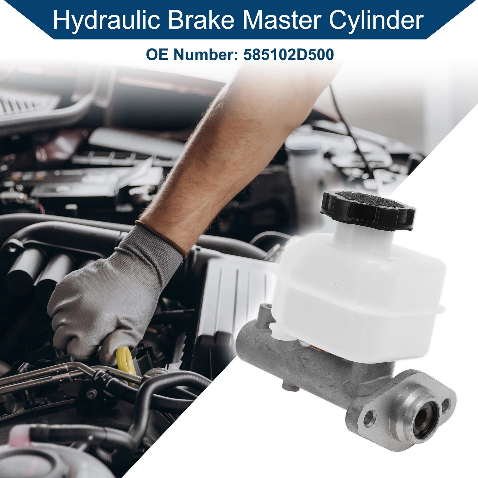 Brake Master Cylinder with Reservoir No. 585102D500 for Hyundai Elantra (2001–2003)