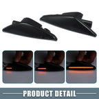 2X LED Side Marker Amber Light 63137171007 for BMW X3 (2011–2014) Black Lens