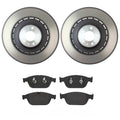 Set of 2 Front Rotors & Brembo Low-Met Pads for Audi A8 Quattro
