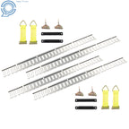 Set of 4 E Track Rails with 4 O Rings, 4 Tie Offs, 4 End Caps for Trailers