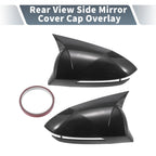 Pair Rearview Mirror Cover Overlay Black Carbon Fiber for Hyundai Tucson (2022–2024)