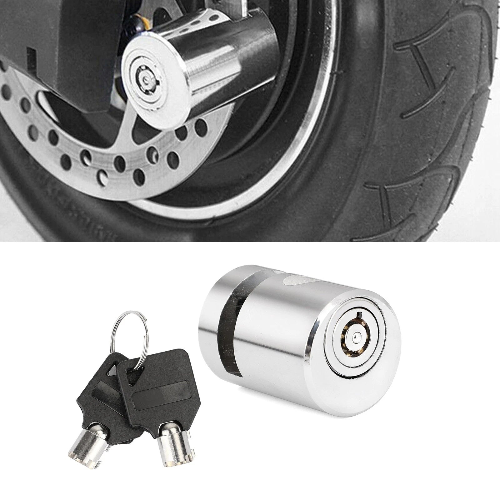 1X Anti-theft Wheel Disc Brake Lock for Motorcycle Scooter Bicycle