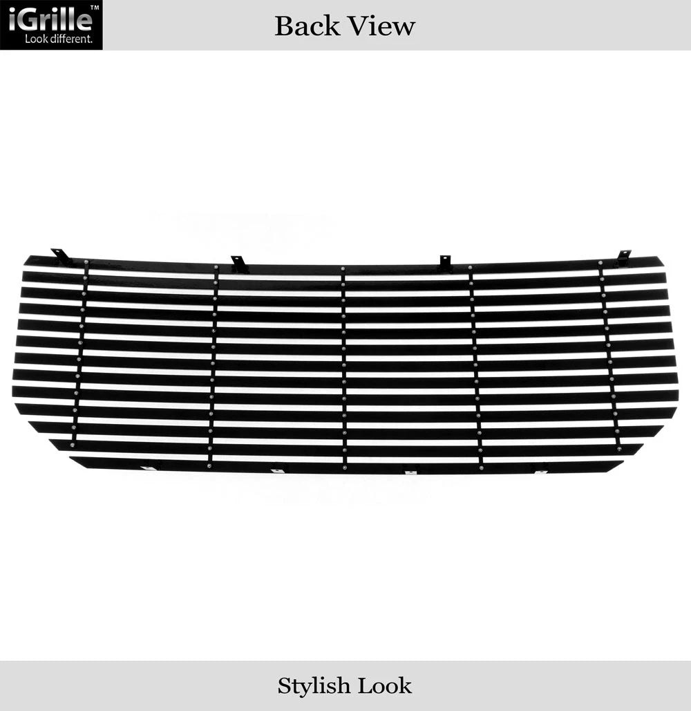Upper Black Wide Rivet Billet Grille Insert for GMC Sierra 1500 (2016-2018)