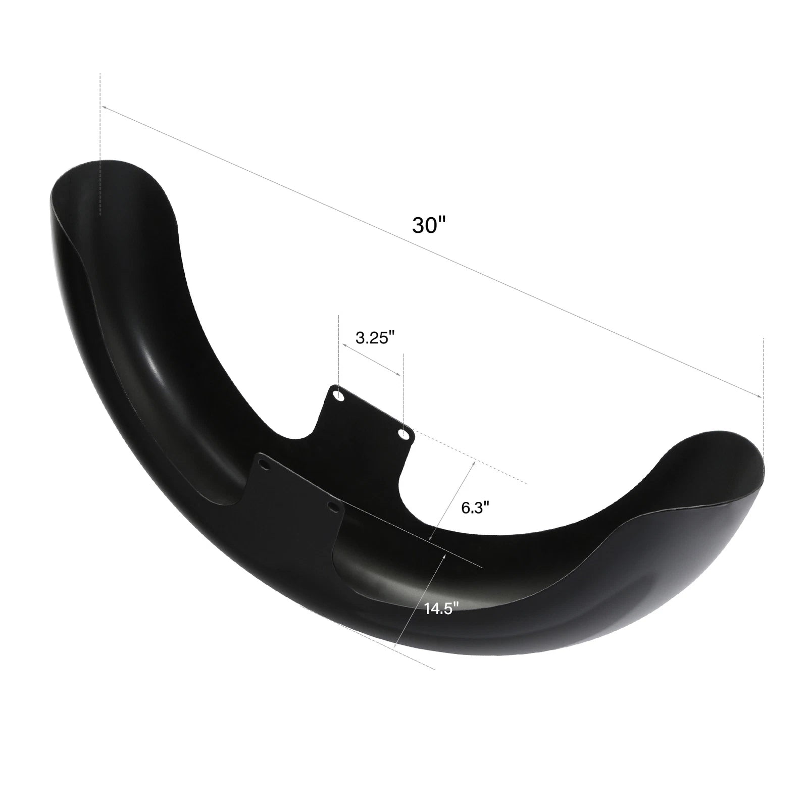 23" Vivid Black Front Fender for Harley Street Road Glide (2014–Present)