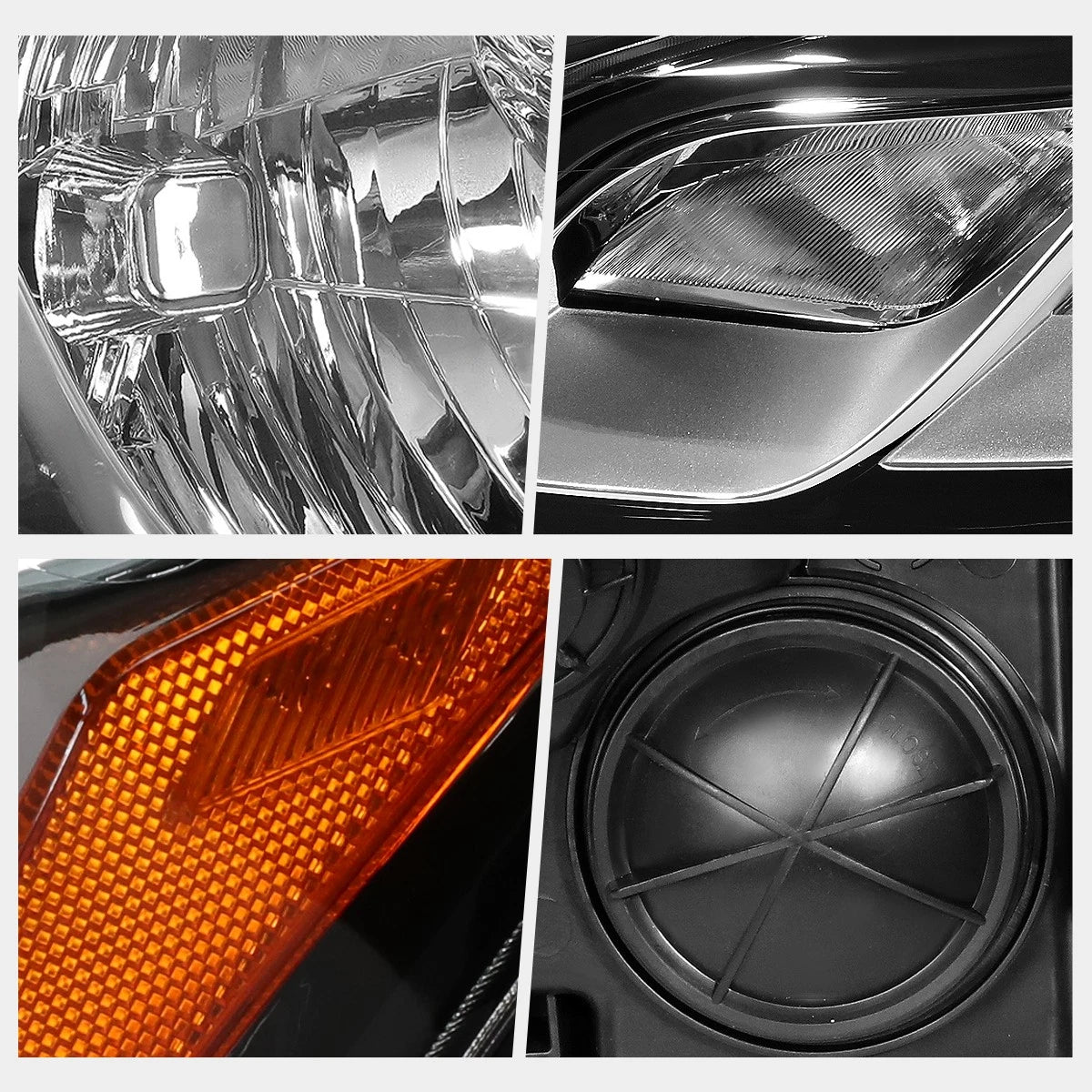 Projector Headlights for Tacoma (2016–2020) Chrome Housing Amber Side