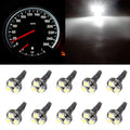 10Pcs White T5 Wedge 3-SMD LED Light Bulbs for Speedometer Gauge Cluster