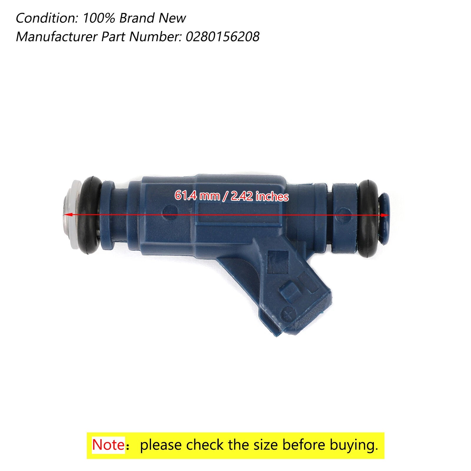 2X Fuel Injectors 0280156208 1253558 for Polaris RGR 700 800 (2006–2014)