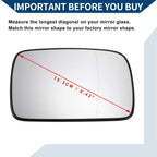 Heated Right Side Mirror Glass for Volkswagen Polo (1994–2000)