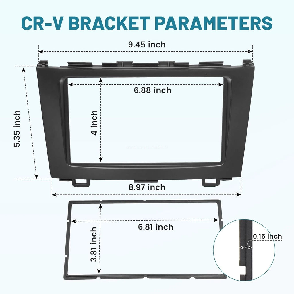 Double Din Car Stereo Installation Kit for Honda CR-V (2007–2011)
