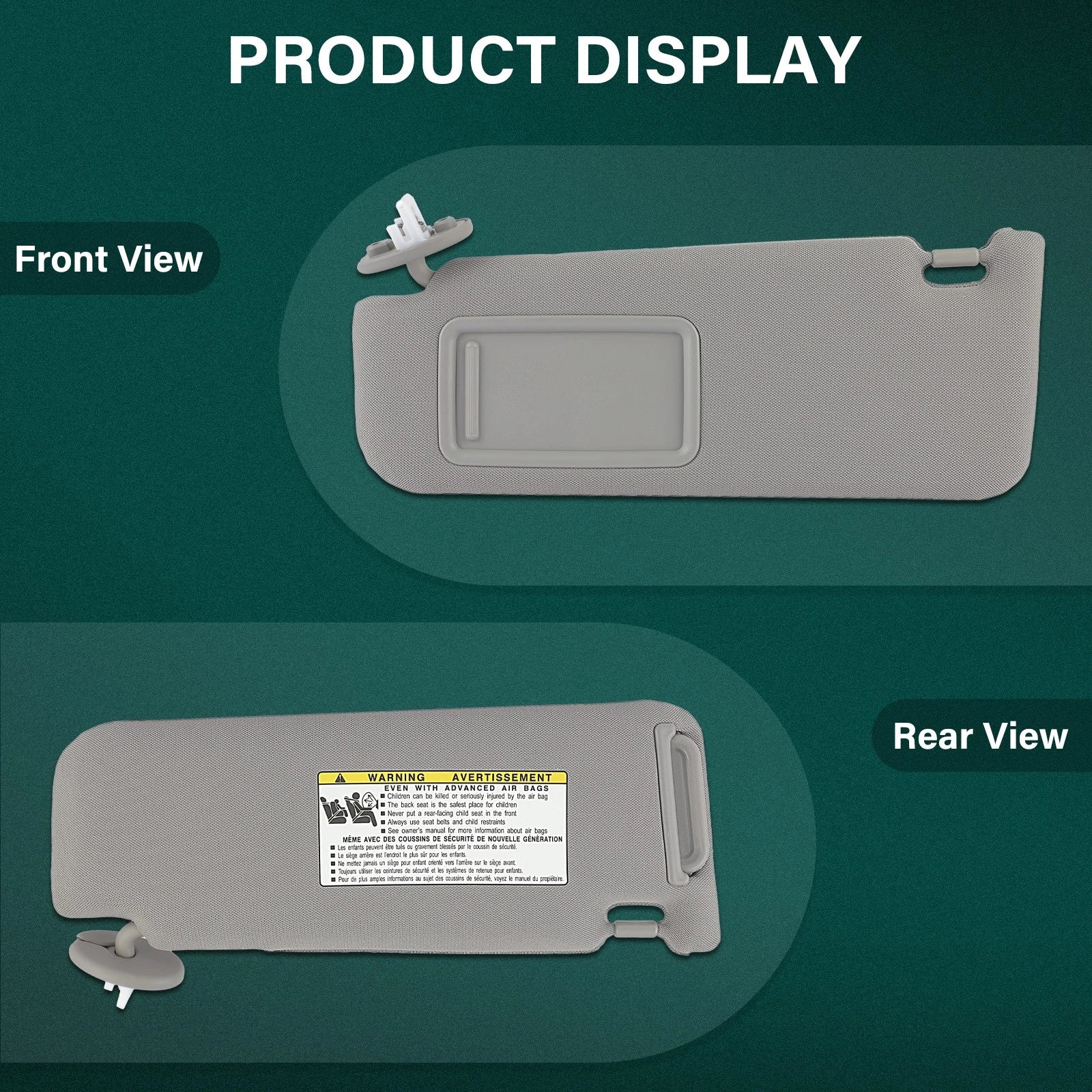 Left Driver Side Sun Visor with Sunroof for Toyota Camry (2012–2017)