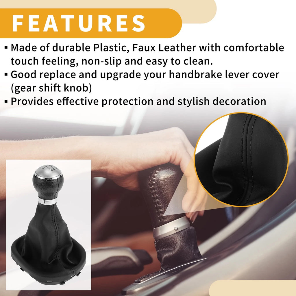 6 Speed Gear Shifter Knob W/ Cover No.1T0711113R for VW Caddy (2004–2009)