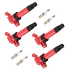 Set of 4 Ignition Coils & Spark Plugs for Hyundai Genesis Equus 4.6L V8 (2011–2013)