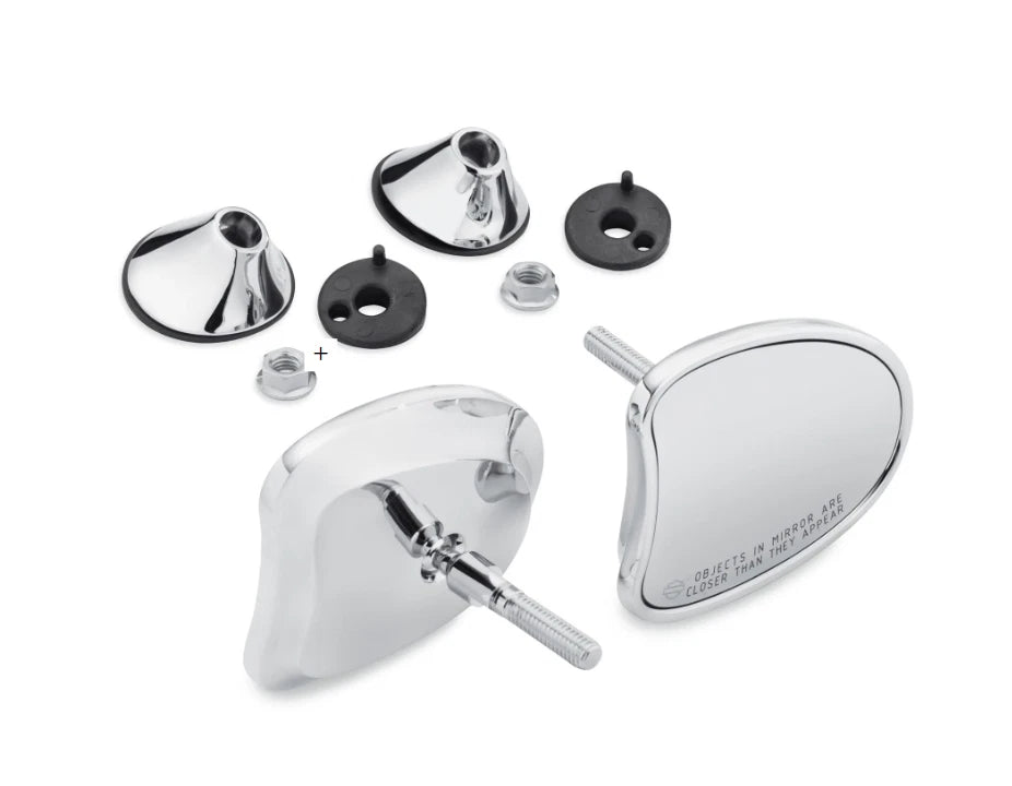 Chrome Tapered Fairing Mount Mirrors for Harley-Davidson Batwing (2014–2023)