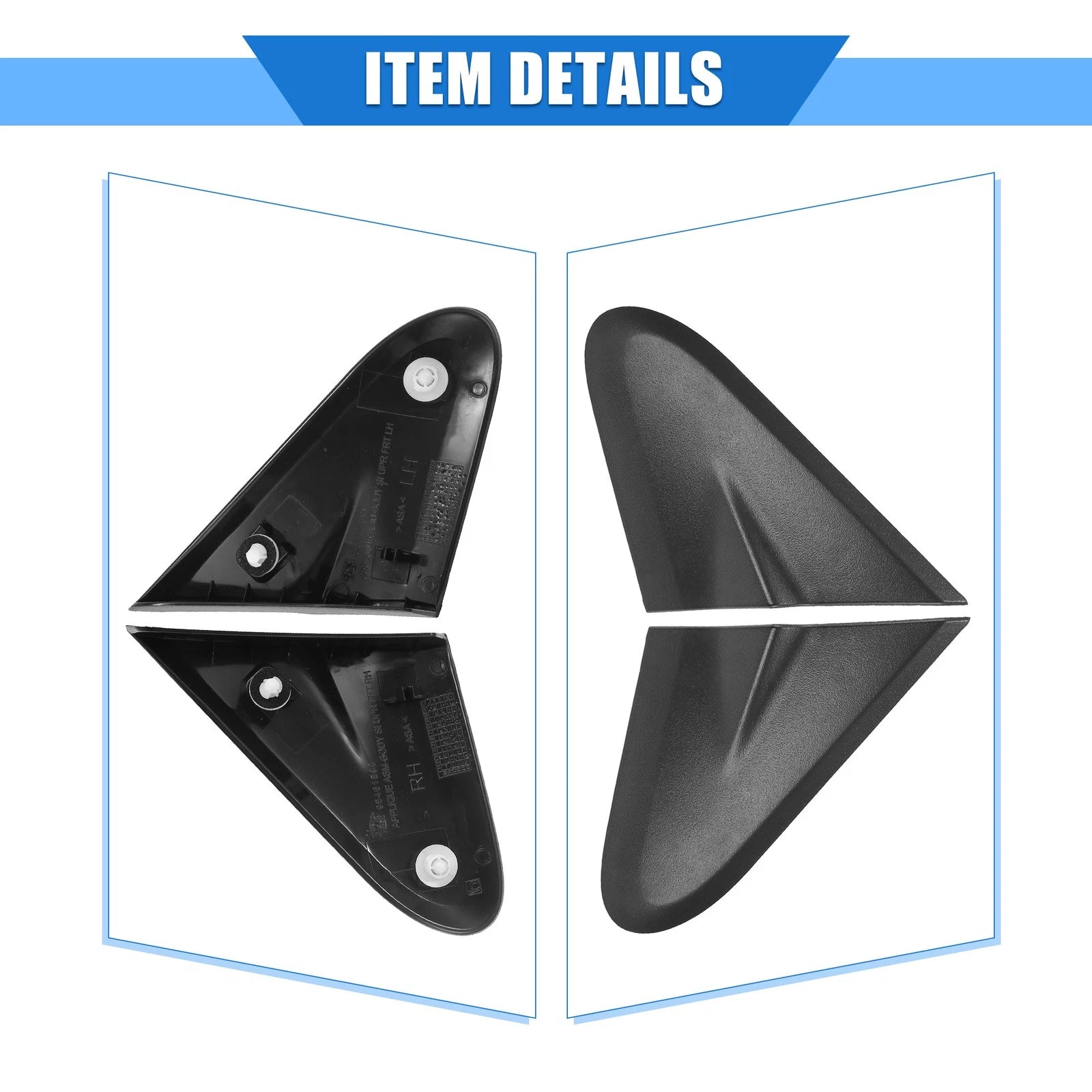 2pcs Mirror Corner Triangle Fender Cover for Chevrolet Sonic (2012–2020)