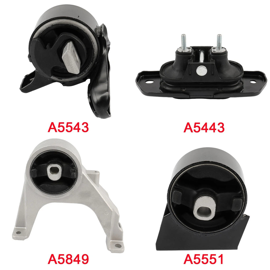 4X Engine Motor & Transmission Mount for Dodge Journey (2011–2019) 3.6L AWD