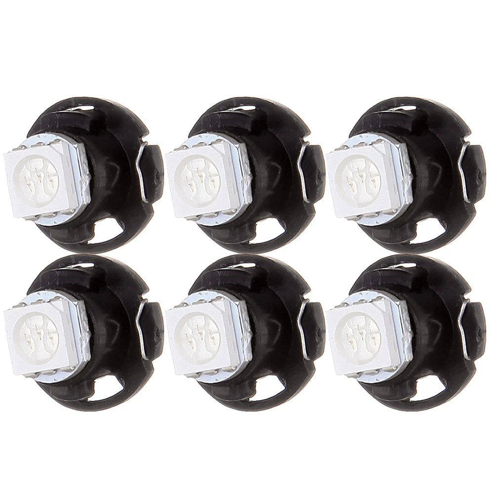 6X T4.7 Neo Wedge 1-5050 SMD LED Bulbs for Dashboard Gauge Climate Control