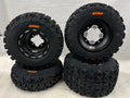 Set of 4 DWT G3 Black Beadlock Wheels & Sunf A027 Tires for Honda TRX 450R (2004–2009)