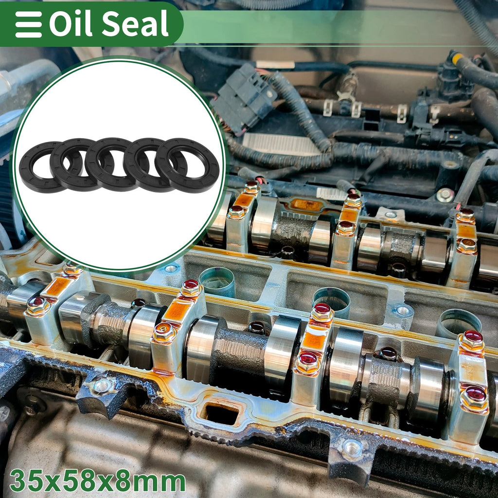 Set of 5 Oil Seal Rotary Shaft Seal NBR Rubber 35x58x8mm