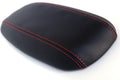 Leather Synthetic Console Armrest Cover for Ford Mustang (1994–2004) Black Red Stitch