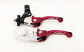 Pair of ASV F3 Shorty Red Front Brake Clutch Perch Levers for TRX250EX (2005–2014)