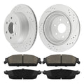 Rear Drilled Slotted Rotors & Ceramic Pads Kit for Chevy Tahoe (2007–2011)