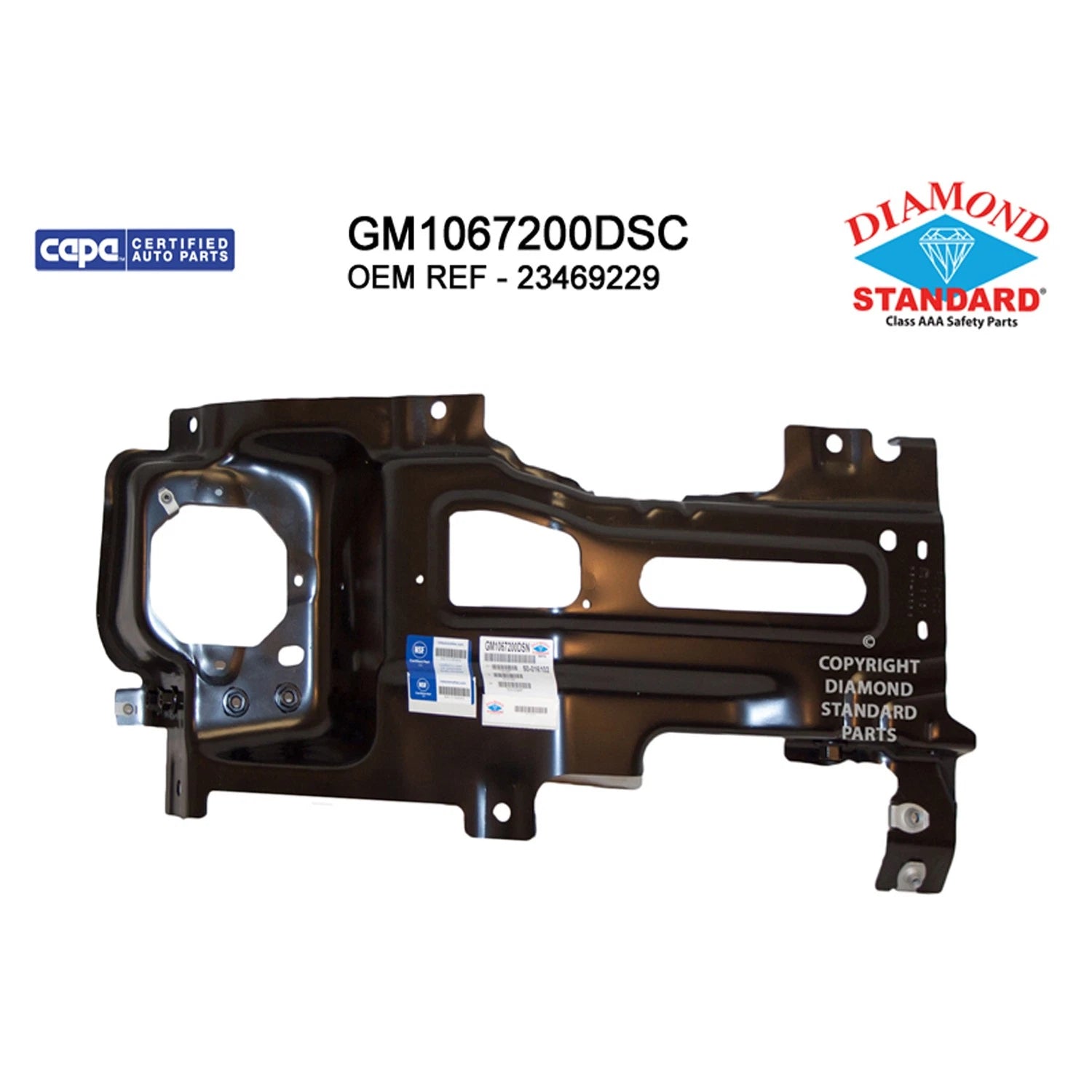 Replacement Steel Front Passenger Side Outer Bumper Mounting Bracket for