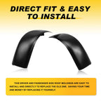 2X Upgraded Roof Black Molding for Ford F-350 Super Duty (1999–2007)
