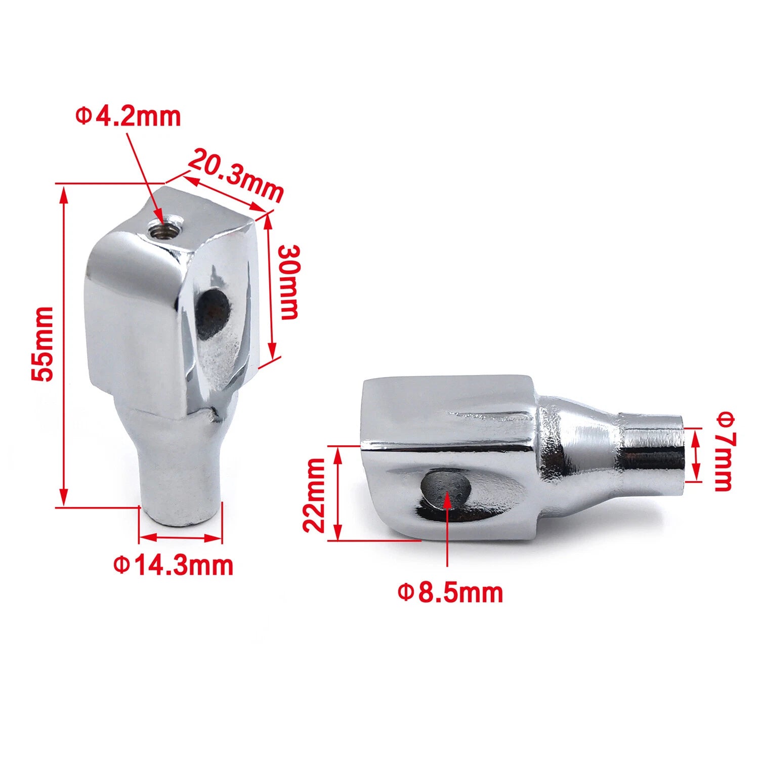 Chrome Foot Pegs for Kawasaki Vulcan 1600 1500 800, Suzuki (2000–2023)