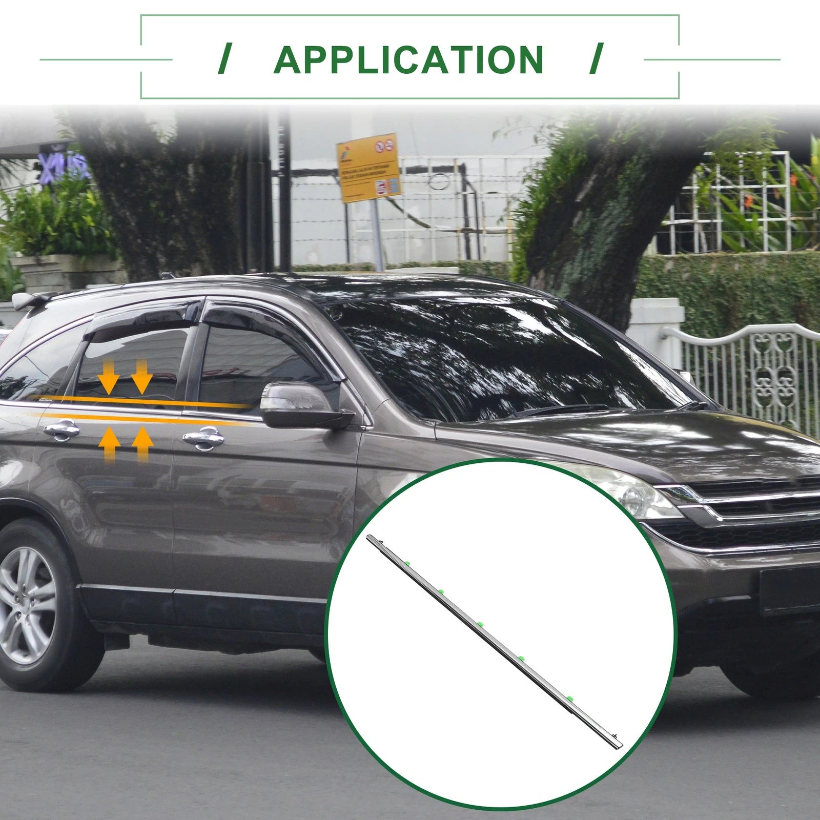 1pc Front Left Weatherstrip Window Seal No. 72450SWAA01 for Honda CR-V (2007–2011)