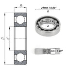 Deep Groove Ball Bearing 12x21x5mm for Scooter Skateboard 