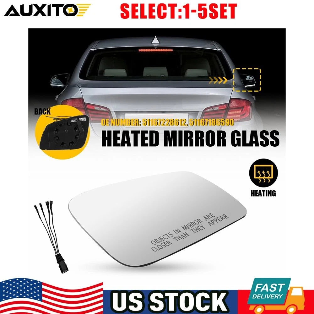 Heated Mirror Glass for BMW 640i 650i 740Li 750Li (2010–2015) 1-5X