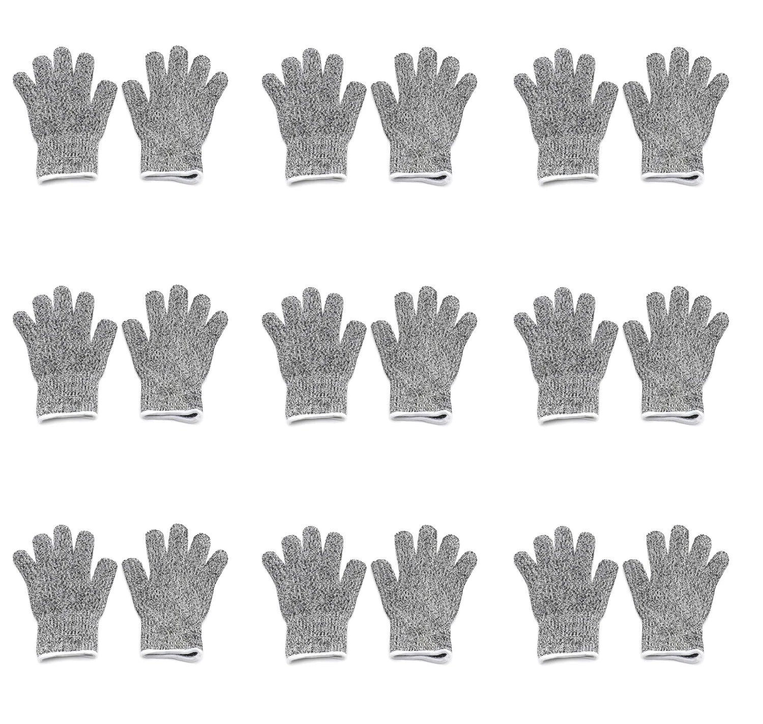 9 Pair Cut Resistant Gloves for Kids (8-12 Years) Level 5 Protection