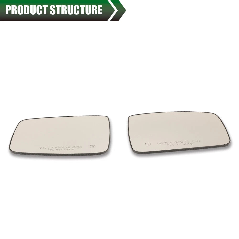 Set of 2 Power Heated Mirror Glass for Dodge Ram 1500 2500
