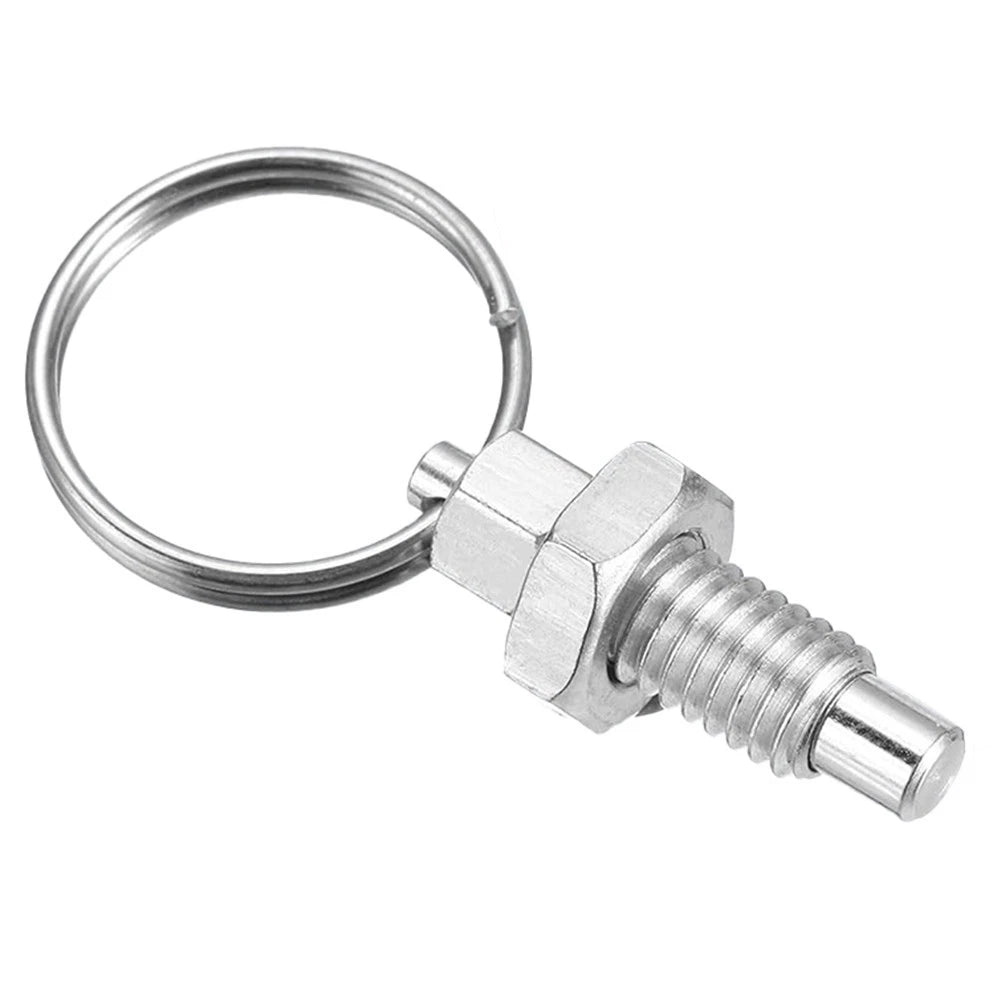 Set of 4 Stainless Steel Spring Plungers M10x1.5 with Pull Rings