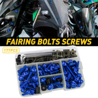 177 Complete Fairing Bolt Kit for Yamaha Suzuki Honda Kawasaki (V)