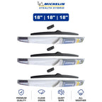 Set of 3 Michelin Stealth Hybrid 18" Wiper Blades for All-Climate