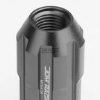 Set of 20 Open End M12x1.25 50mm Tall Gun Metal Aluminum Lug Nuts + Adapter